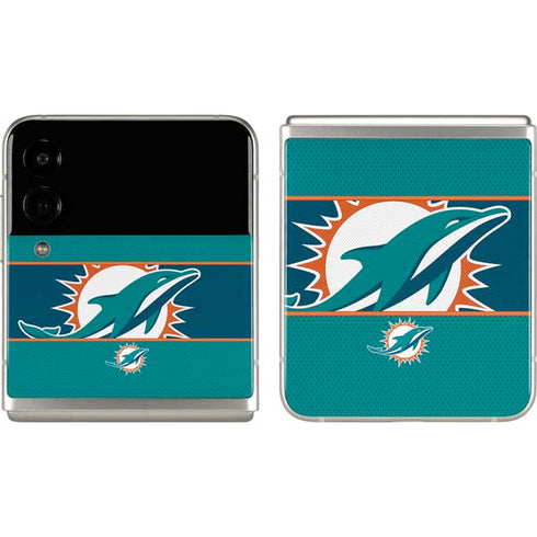 NFL Miami Dolphins Zone Block Galaxy Z Flip3 5G Skin