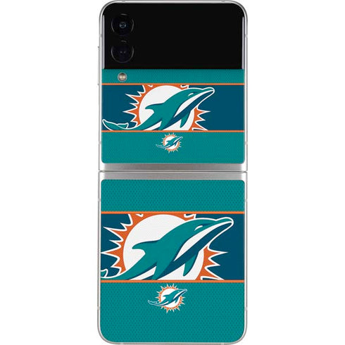 NFL Miami Dolphins Zone Block Galaxy Z Flip3 5G Skin