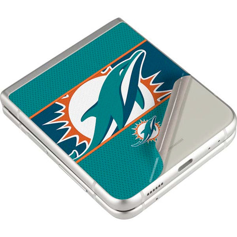 NFL Miami Dolphins Zone Block Galaxy Z Flip3 5G Skin
