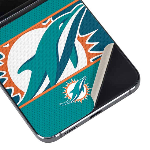 NFL Miami Dolphins Zone Block Galaxy Z Flip5 5G Skin