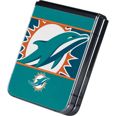 NFL Miami Dolphins Zone Block Galaxy Z Flip5 5G Skin