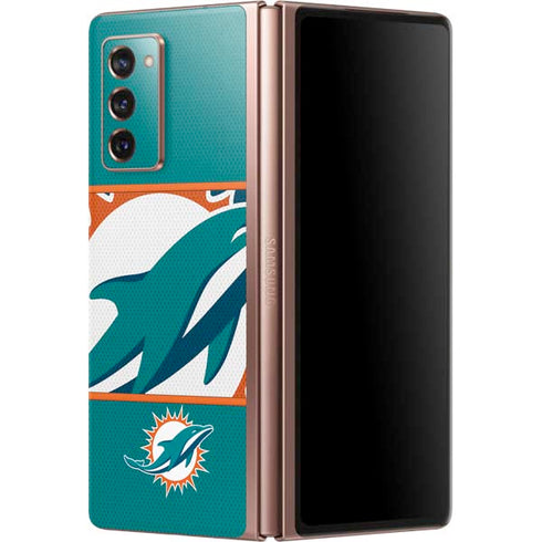 NFL Miami Dolphins Zone Block Galaxy Z Fold2 5G Skin