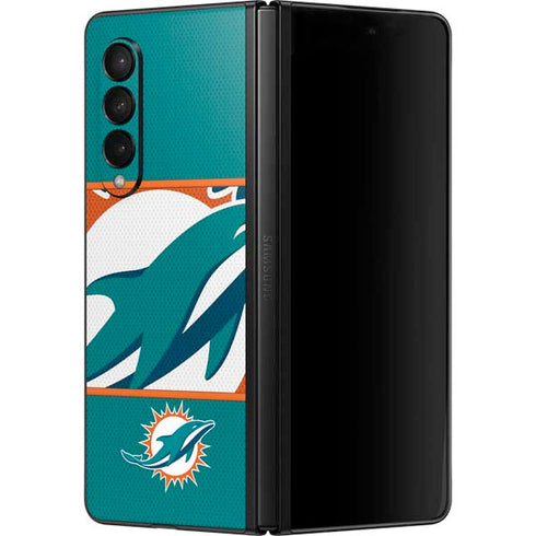 NFL Miami Dolphins Zone Block Galaxy Z Fold3 5G Skin