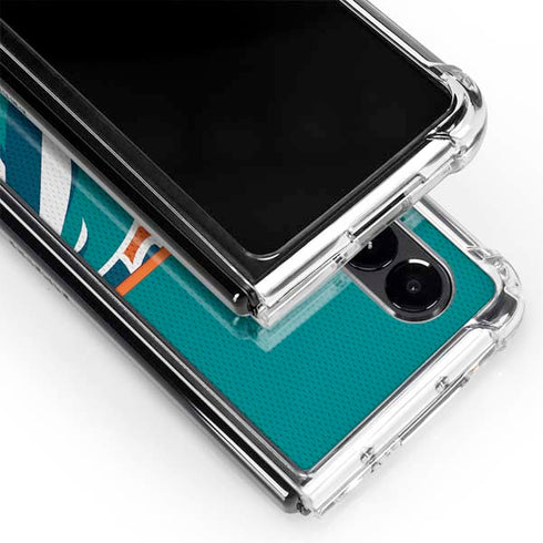 NFL Miami Dolphins Zone Block Galaxy Z Fold4 5G Clear Case