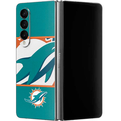 NFL Miami Dolphins Zone Block Galaxy Z Fold4 5G Skin