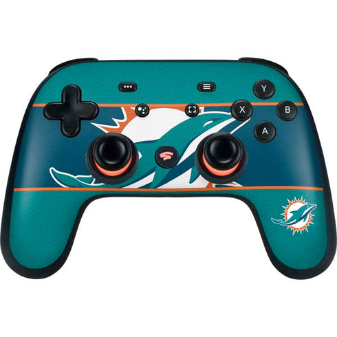 NFL Miami Dolphins Zone Block Google Stadia Controller Skin