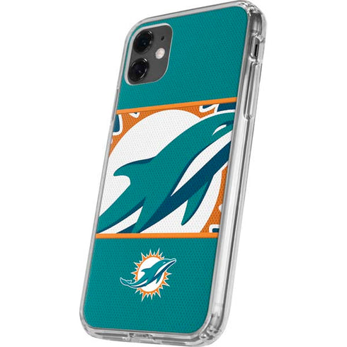 NFL Miami Dolphins Zone Block iPhone 11 Clear Case