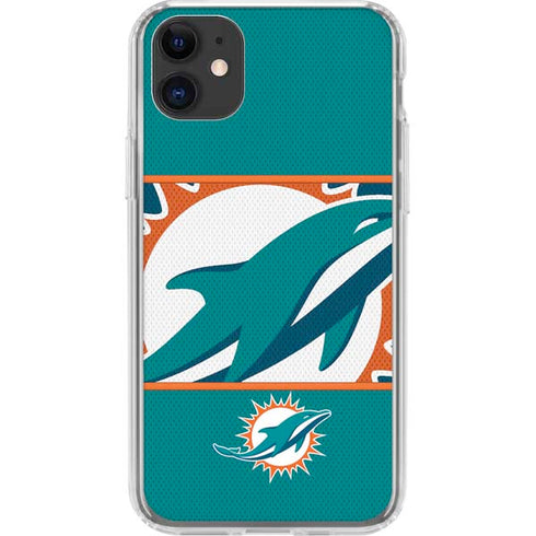 NFL Miami Dolphins Zone Block iPhone 11 Clear Case