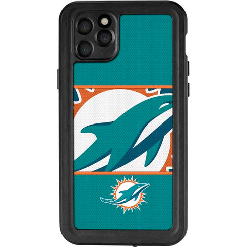 NFL Miami Dolphins Zone Block iPhone 11 Pro Max Waterproof Case