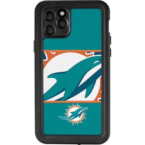 NFL Miami Dolphins Zone Block iPhone 11 Pro Waterproof Case