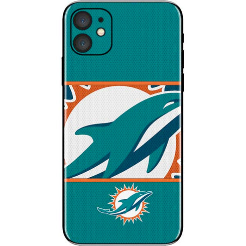 NFL Miami Dolphins Zone Block iPhone 11 Skin