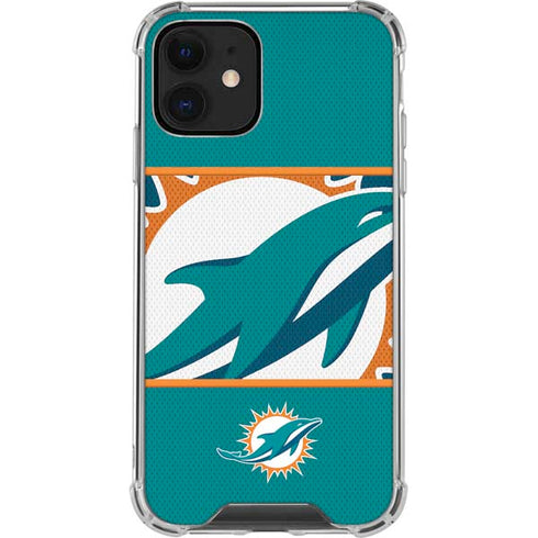 NFL Miami Dolphins Zone Block iPhone 12 Clear Case