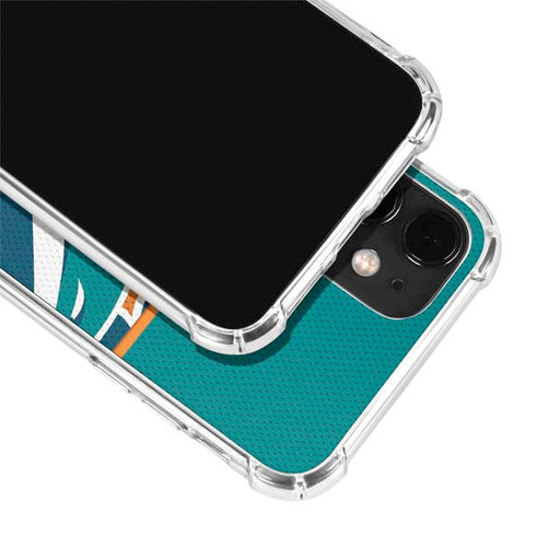 NFL Miami Dolphins Zone Block iPhone 12 Mini Clear Case