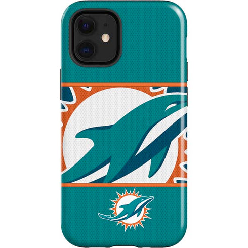 NFL Miami Dolphins Zone Block iPhone 12 Mini Impact Case