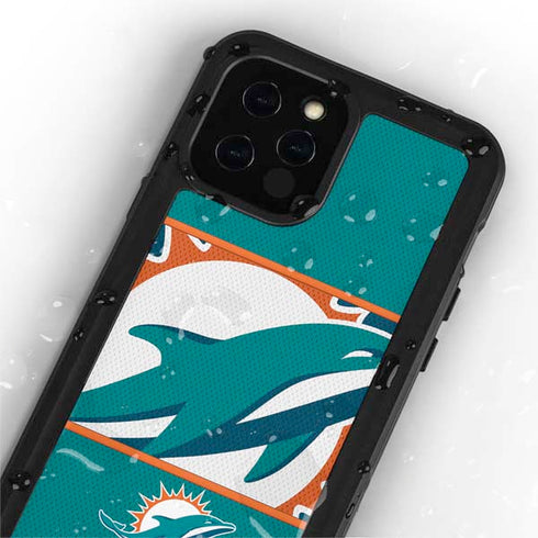 NFL Miami Dolphins Zone Block iPhone 12 Pro Waterproof Case