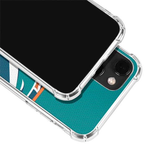 NFL Miami Dolphins Zone Block iPhone 14 Clear Case