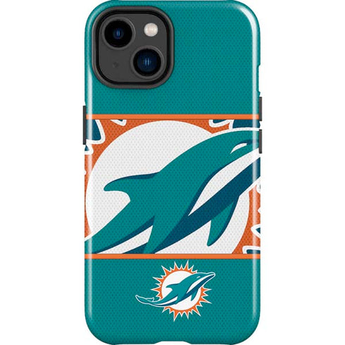 NFL Miami Dolphins Zone Block iPhone 14 Plus Impact Case