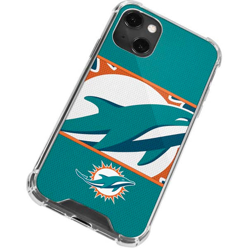 NFL Miami Dolphins Zone Block iPhone 15 Plus Clear Case