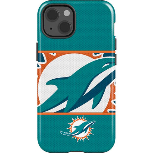 NFL Miami Dolphins Zone Block iPhone 15 Impact Case
