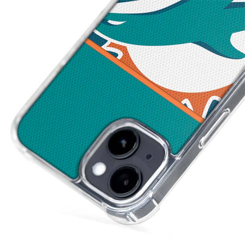NFL Miami Dolphins Zone Block iPhone 15 Plus MagSafe Case