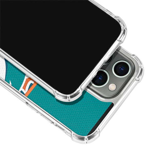 NFL Miami Dolphins Zone Block iPhone 15 Pro Clear Case