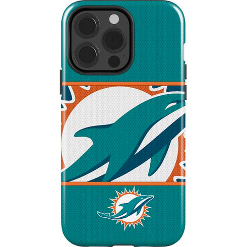 NFL Miami Dolphins Zone Block iPhone 15 Pro Impact Case