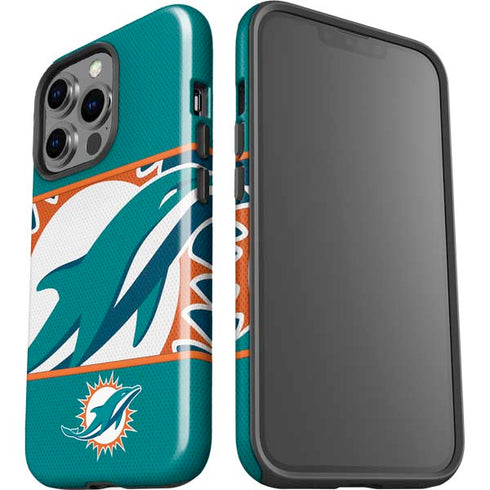 NFL Miami Dolphins Zone Block iPhone 15 Pro Impact Case