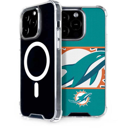 NFL Miami Dolphins Zone Block iPhone 14 Pro MagSafe Case