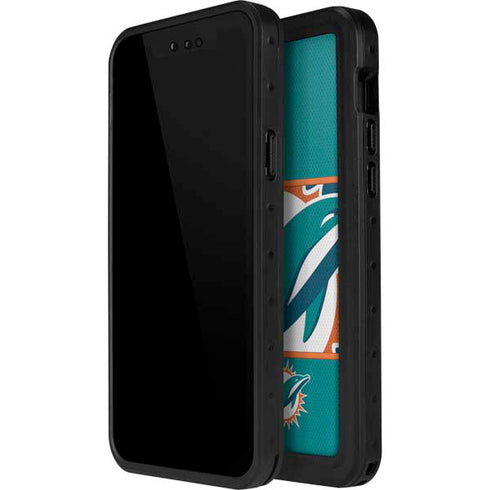NFL Miami Dolphins Zone Block iPhone 14 Pro Max Waterproof Case