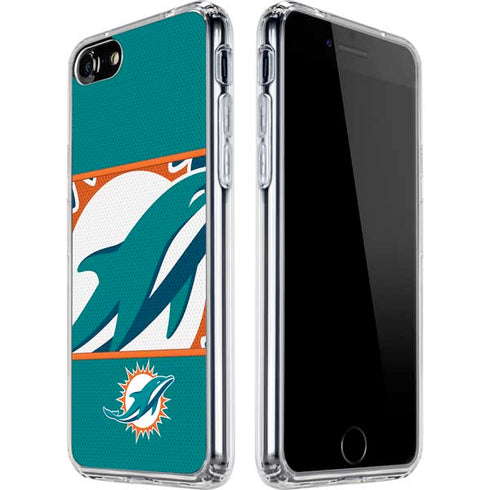 NFL Miami Dolphins Zone Block iPhone SE (2nd & 3rd Gen) Clear Case
