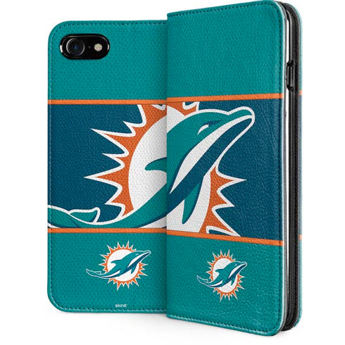 NFL Miami Dolphins Zone Block iPhone SE (2nd & 3rd Gen) Folio Case