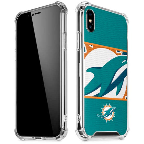 NFL Miami Dolphins Zone Block iPhone X/XS Clear Case