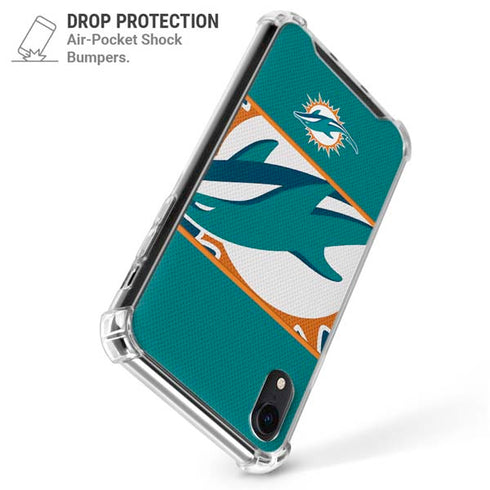 NFL Miami Dolphins Zone Block iPhone XR Clear Case