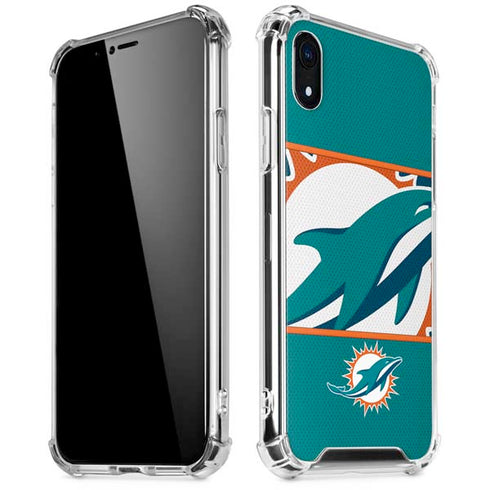 NFL Miami Dolphins Zone Block iPhone XR Clear Case