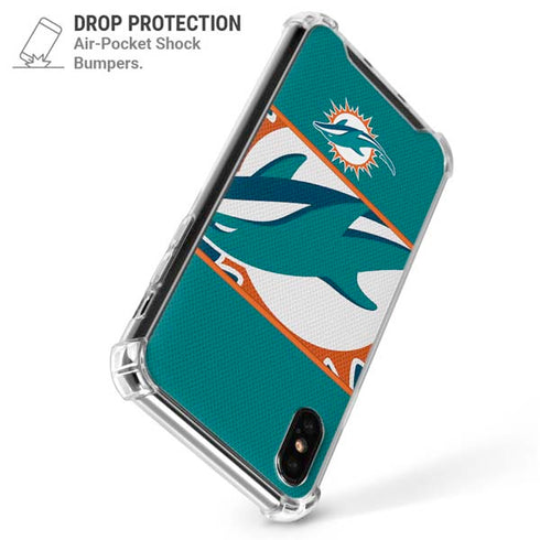 NFL Miami Dolphins Zone Block iPhone XS Max Clear Case