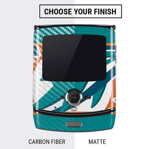 NFL Miami Dolphins Zone Block Motorola RAZR Skin