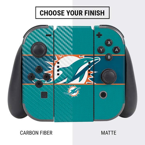 NFL Miami Dolphins Zone Block Nintendo Switch Bundle Skin