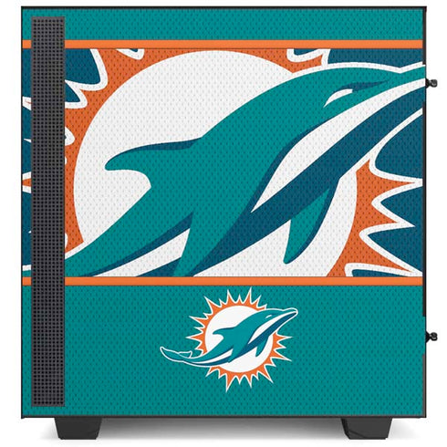 NFL Miami Dolphins Zone Block NZXT H510 Compact ATX Mid-Tower Case Skin