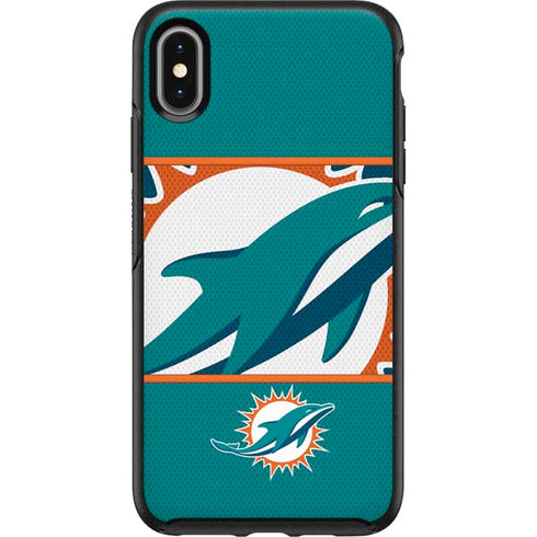 NFL Miami Dolphins Zone Block Otterbox Symmetry iPhone Skin