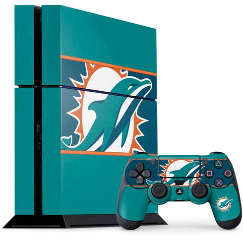 NFL Miami Dolphins Zone Block PS4 Console and Controller Bundle Skin