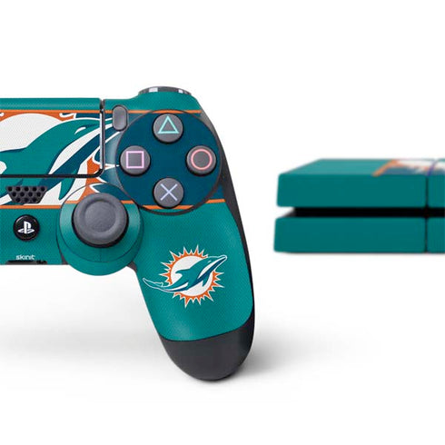 NFL Miami Dolphins Zone Block PS4 Console and Controller Bundle Skin