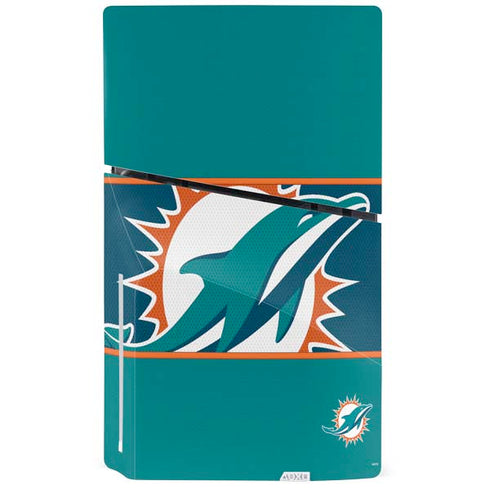NFL Miami Dolphins Zone Block PS5 Slim Disk Console Skin