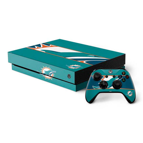 NFL Miami Dolphins Zone Block Xbox One X Bundle Skin