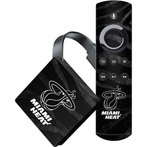 NBA Miami Heat Black Animal Print Amazon Fire TV Skin