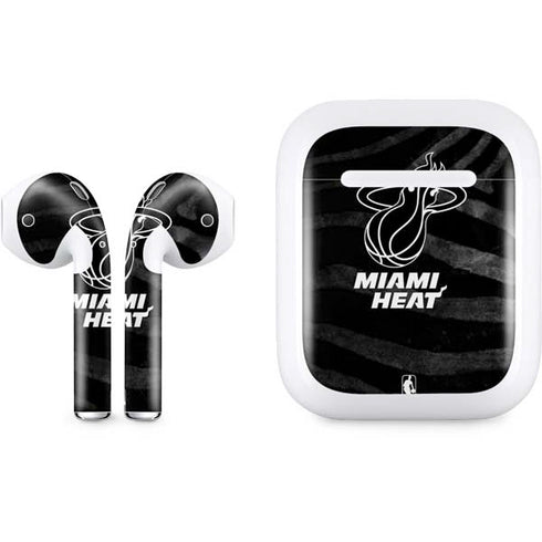 NBA Miami Heat Black Animal Print Apple AirPods Skin
