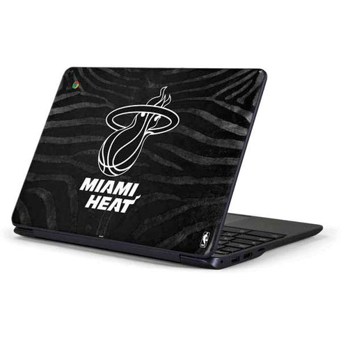 NBA Miami Heat Black Animal Print Samsung Chromebook Skin