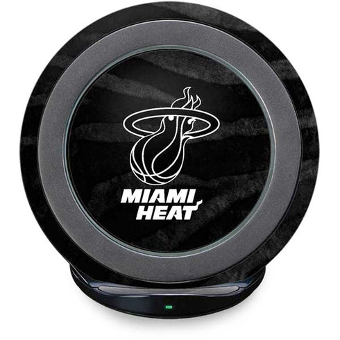 NBA Miami Heat Black Animal Print Fast Charge Wireless Charging Stand Skin