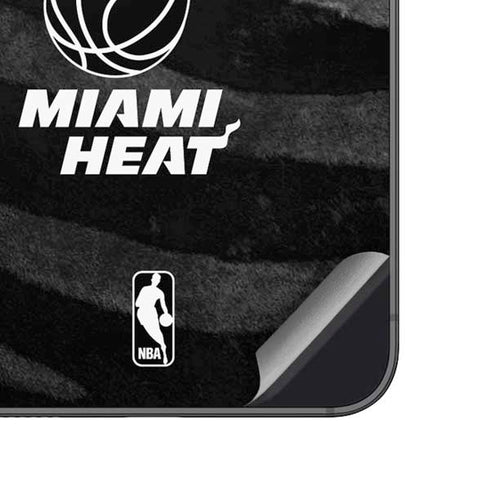 NBA Miami Heat Black Animal Print Galaxy A14 5G Skin