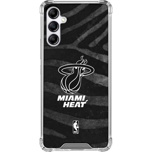 NBA Miami Heat Black Animal Print Galaxy A15 5G Clear Case