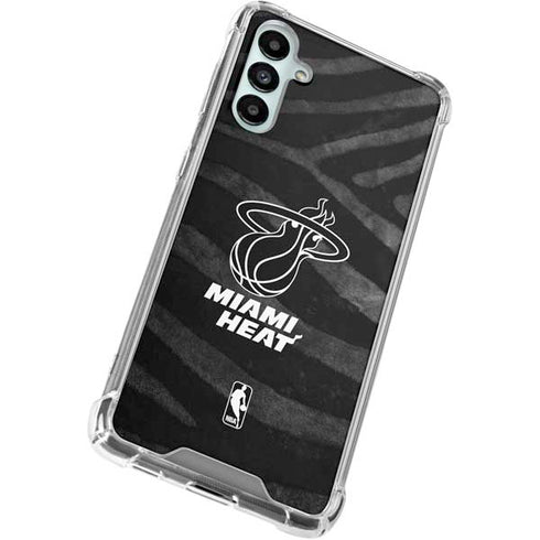 NBA Miami Heat Black Animal Print Galaxy A15 5G Clear Case
